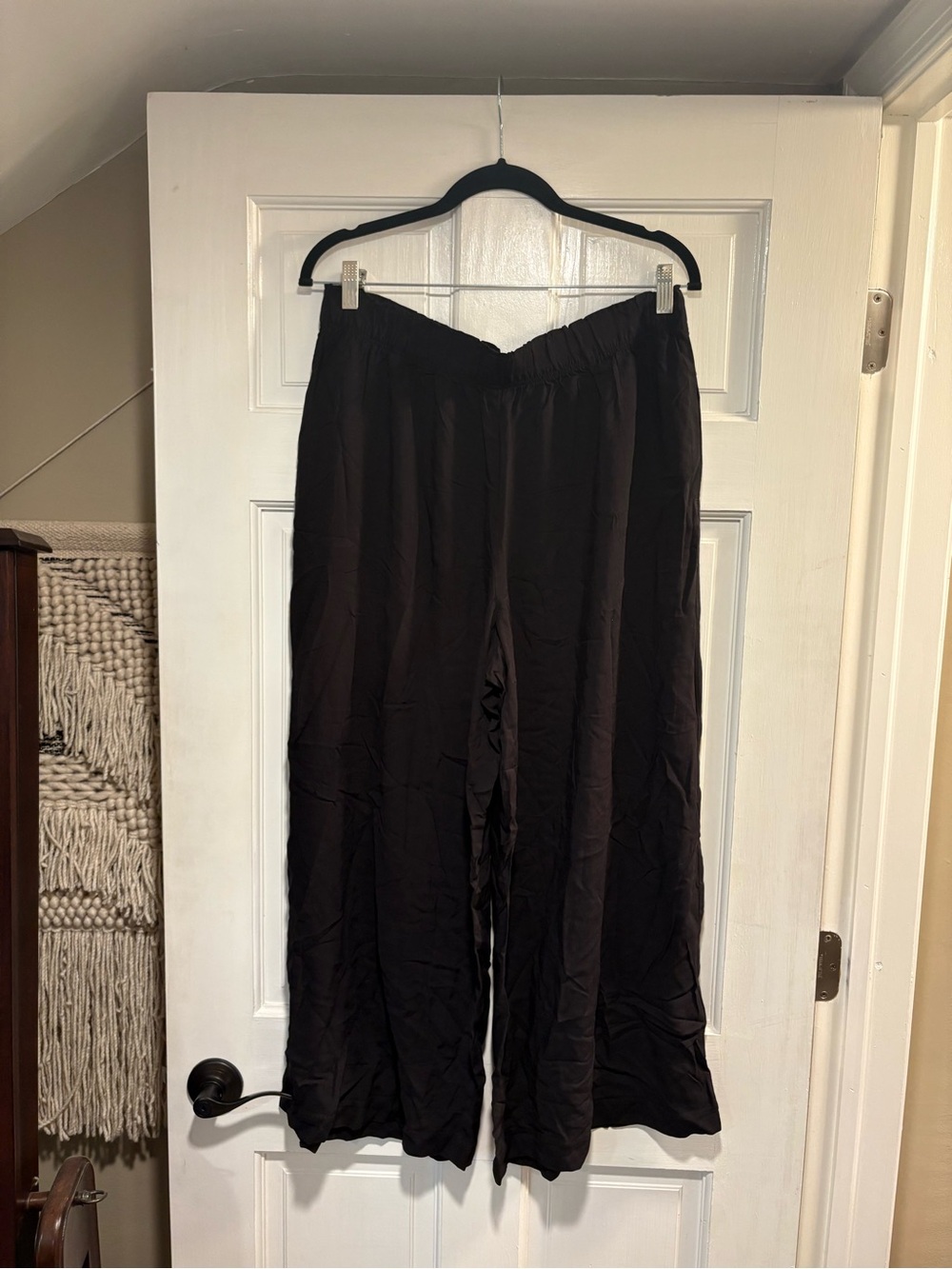 H&M Black Wide Leg Capris